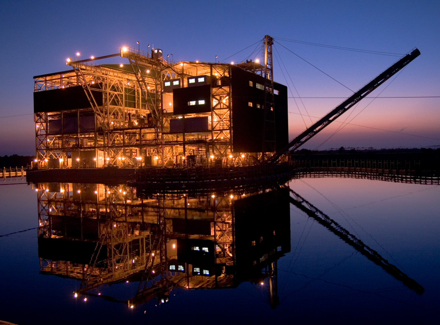 Floating treatment plant at QMM Mineral Sands, Madagascar